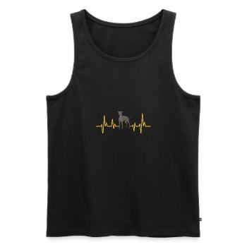 Italian Greyhound Greyhound Dogs - Men's Premium Organic Tank Top - black - Front - AI Model Male 178 light (178cm)