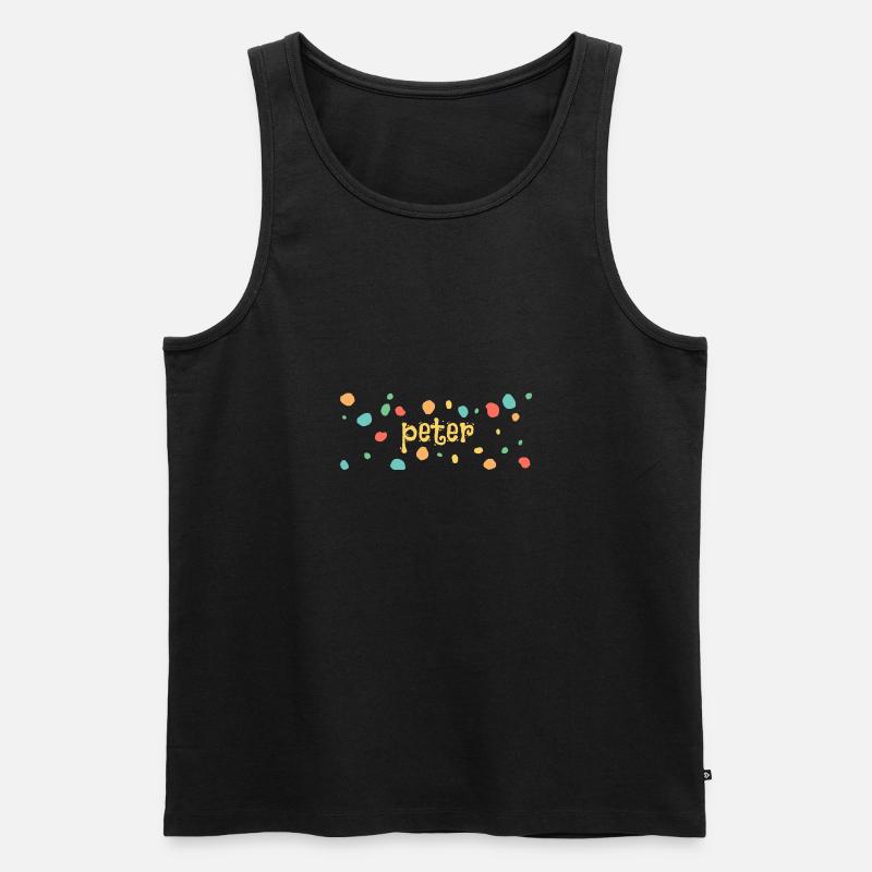 Kleckse peter - Männer Premium Bio Tank Top - Schwarz