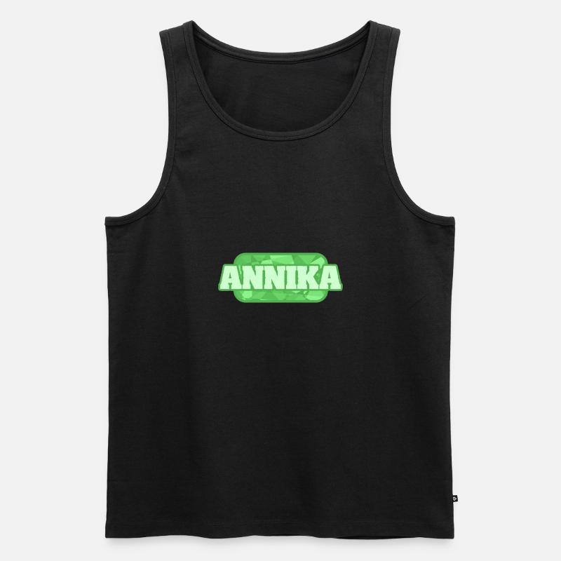 Gesundheit Annika - Männer Premium Bio Tank Top - Schwarz