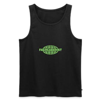 Warehouse clerk as a job - Men's Premium Organic Tank Top - black - Front - AI Model Male 178 light (178cm)