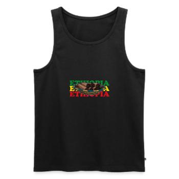 Äthiopische Küche Injera Brot National Gericht - Männer Premium Bio Tank Top - Schwarz - Vorne - AI Model Male 178 light (178cm)