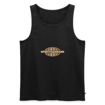 Job Sportfachmann - Männer Premium Bio Tank Top - Schwarz - Vorne - AI Model Male 178 light (178cm)
