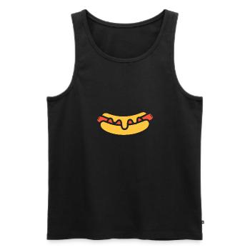 Hot dog - Men's Premium Organic Tank Top - black - Front - AI Model Male 178 light (178cm)