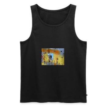 StreetArt from Cologne / Cologne Ehrenfeld # 1 - Men's Premium Organic Tank Top - black - Front - AI Model Male 178 light (178cm)