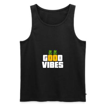 Pineapple - Men's Premium Organic Tank Top - black - Front - Michal (187cm)