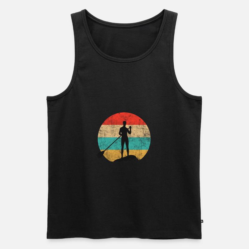 paddeln mit brett - Männer Premium Bio Tank Top - Schwarz