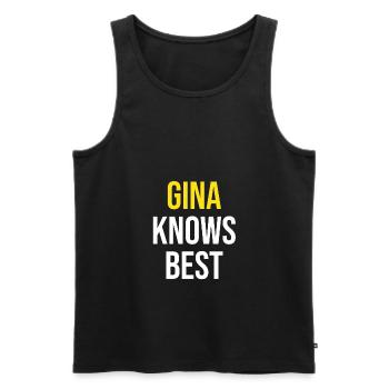 Brooklyn nine nine B99 Gina Knows Best - Männer Premium Bio Tank Top - Schwarz - Vorne - AI Model Male 178 light (178cm)
