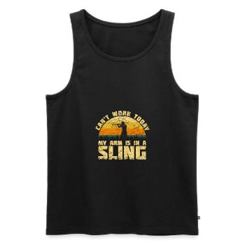 Hunter Quote Life Bow Hunting Can't Work He - Men's Premium Organic Tank Top - black - Front - Michal (187cm)
