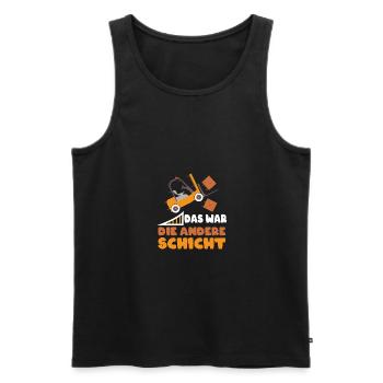 Das war die andere Schicht Gabelstapler Crash - Männer Premium Bio Tank Top - Schwarz - Vorne - AI Model Male 178 light (178cm)