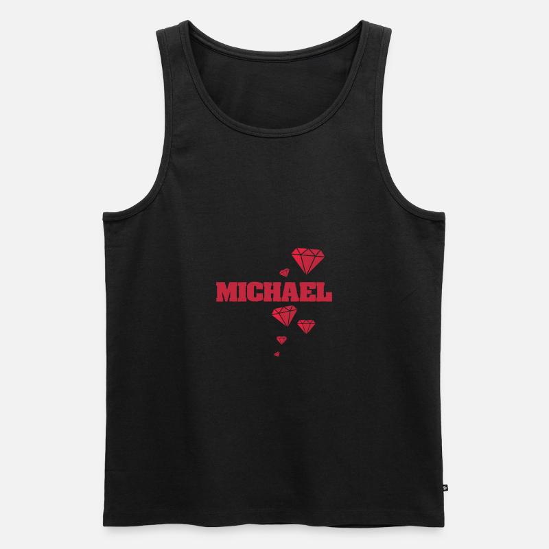 Geschenkidee Michael - Männer Premium Bio Tank Top - Schwarz