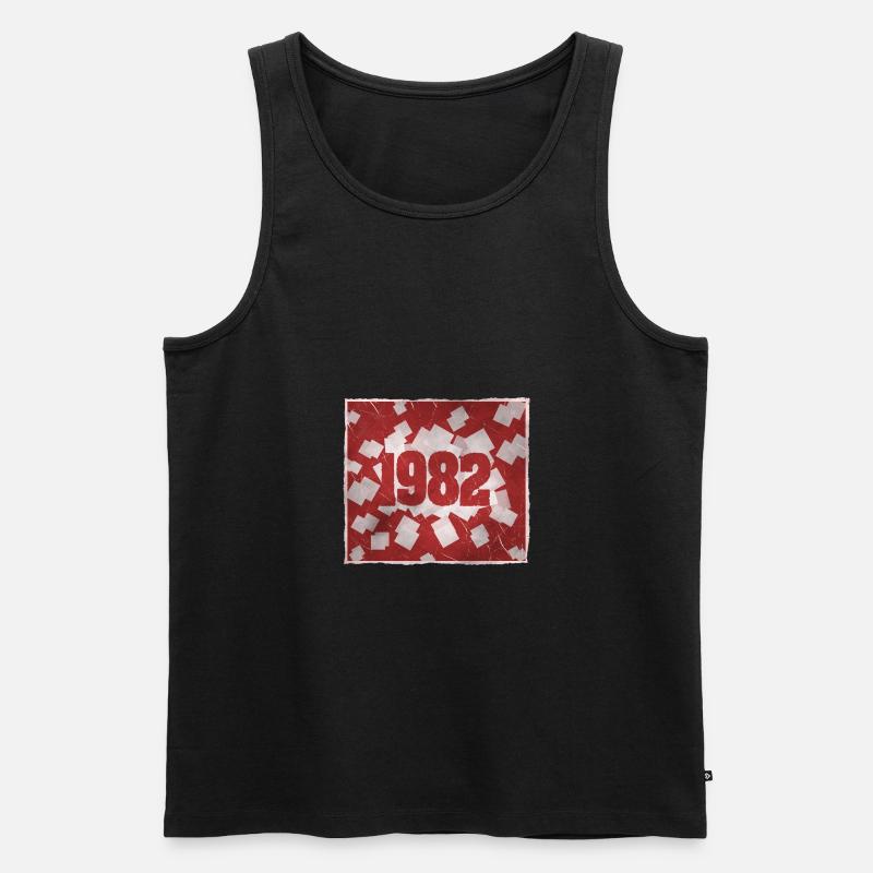 Geboren 1982 - Männer Premium Bio Tank Top - Schwarz