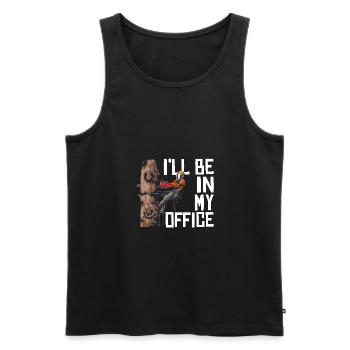 Motorsäge I'll Be In My Office Holzfäller - Männer Premium Bio Tank Top - Schwarz - Vorne - Michal (187cm)