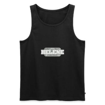 Santé Hélène - Débardeur bio Premium Homme - noir - Devant - AI Model Male 178 light (178cm)