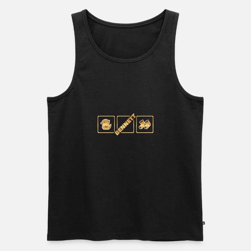 Bennett als Geburt - Männer Premium Bio Tank Top - Schwarz