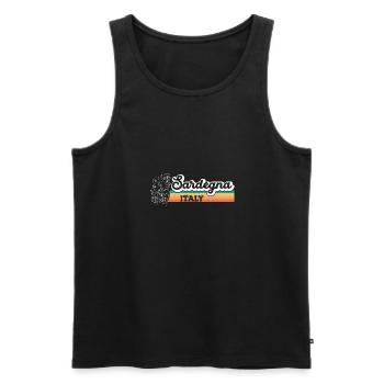 Italien Mittelmeer Strand Sardinien Sardisch - Männer Premium Bio Tank Top - Schwarz - Vorne - AI Model Male 178 light (178cm)