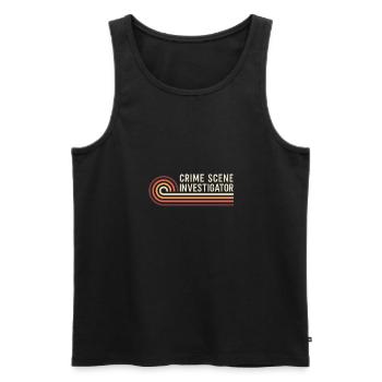 Securing traces - Kripo Polizei Kriminaltechnik - Men's Premium Organic Tank Top - black - Front - Michal (187cm)