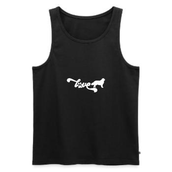 Terre-Neuve Chien de Terre-Neuve - Débardeur bio Premium Homme - noir - Devant - Michal (187cm)