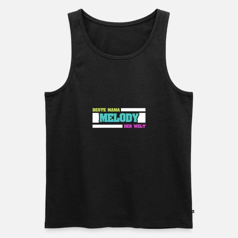 Melody als Mutter - Männer Premium Bio Tank Top - Schwarz