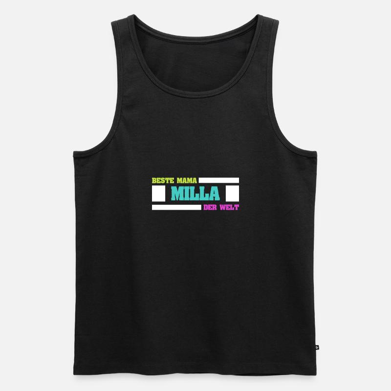 Mutter Milla - Männer Premium Bio Tank Top - Schwarz
