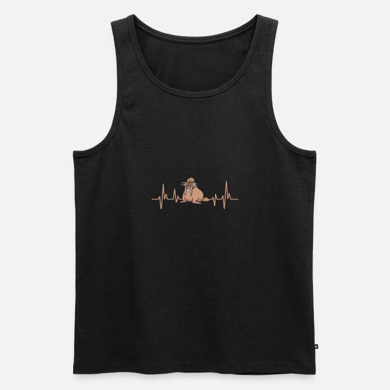 Walross - Männer Premium Bio Tank Top - Schwarz