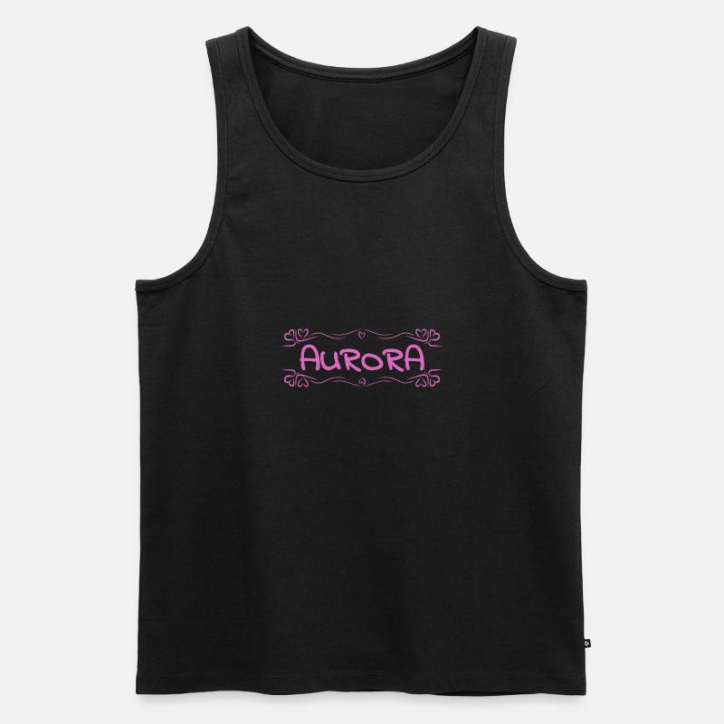 Name Aurora - Männer Premium Bio Tank Top - Schwarz