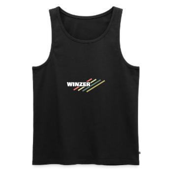 Workplace: Winegrowers - Men's Premium Organic Tank Top - black - Front - AI Model Male 178 light (178cm)