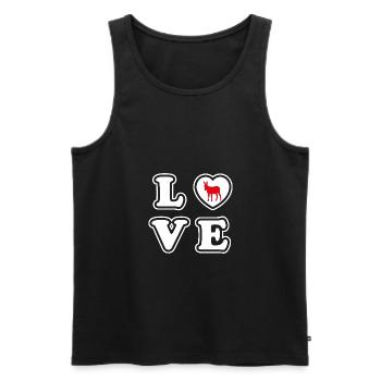 ass - Men's Premium Organic Tank Top - black - Front - AI Model Male 178 light (178cm)