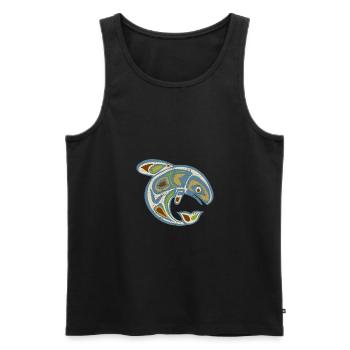 Native American Totem ORCA Killer Whale 3 - Männer Premium Bio Tank Top - Schwarz - Vorne - AI Model Male 178 light (178cm)