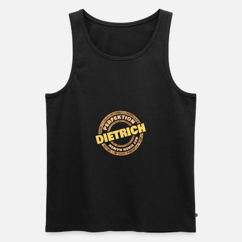 Perfektion dietrich - Männer Premium Bio Tank Top - Schwarz