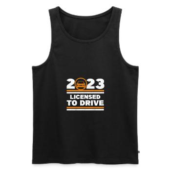 Licensed To Drive 2023 Drivers Permit Passed Teen - Männer Premium Bio Tank Top - Schwarz - Vorne - AI Model Male 178 light (178cm)