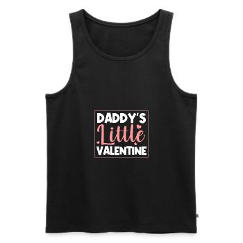Daddy's Little Valentine Cute Valentine's Day Toddl - Men's Premium Organic Tank Top - black - Front - Michal (187cm)