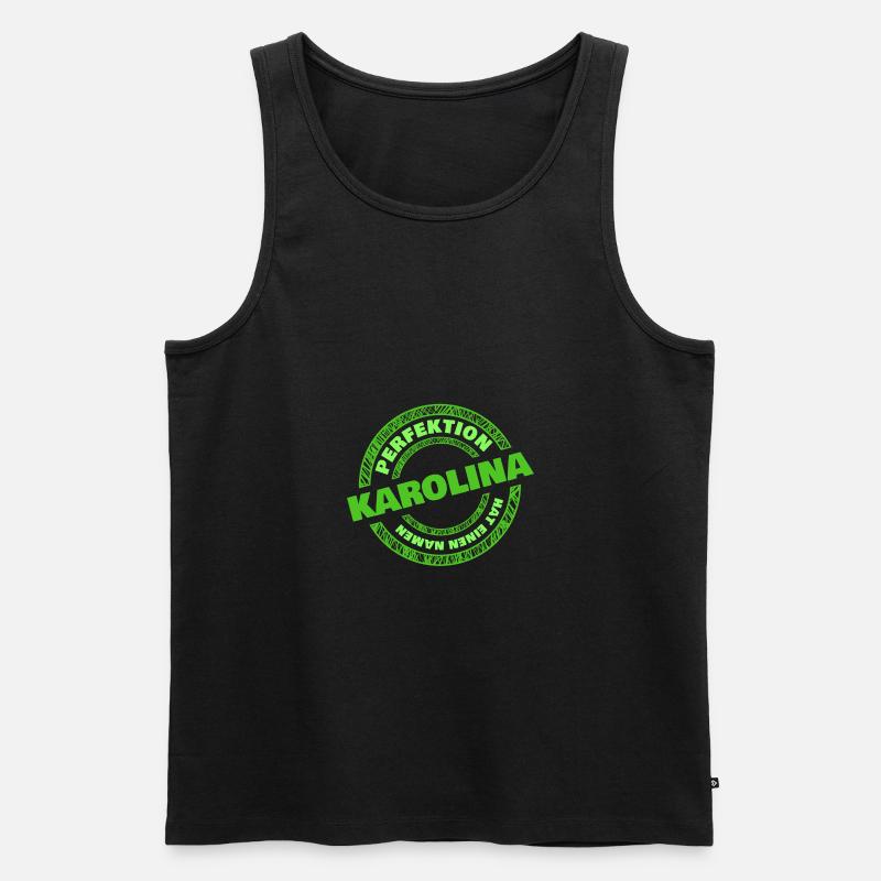 Perfektion Karolina - Männer Premium Bio Tank Top - Schwarz