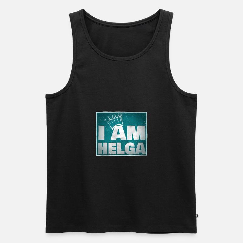 Helga - Men's Premium Organic Tank Top - black