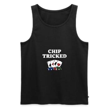 Chip Tricked Casino Gambler Gambling Bettor Poker - Débardeur bio Premium Homme - noir - Devant - Michal (187cm)