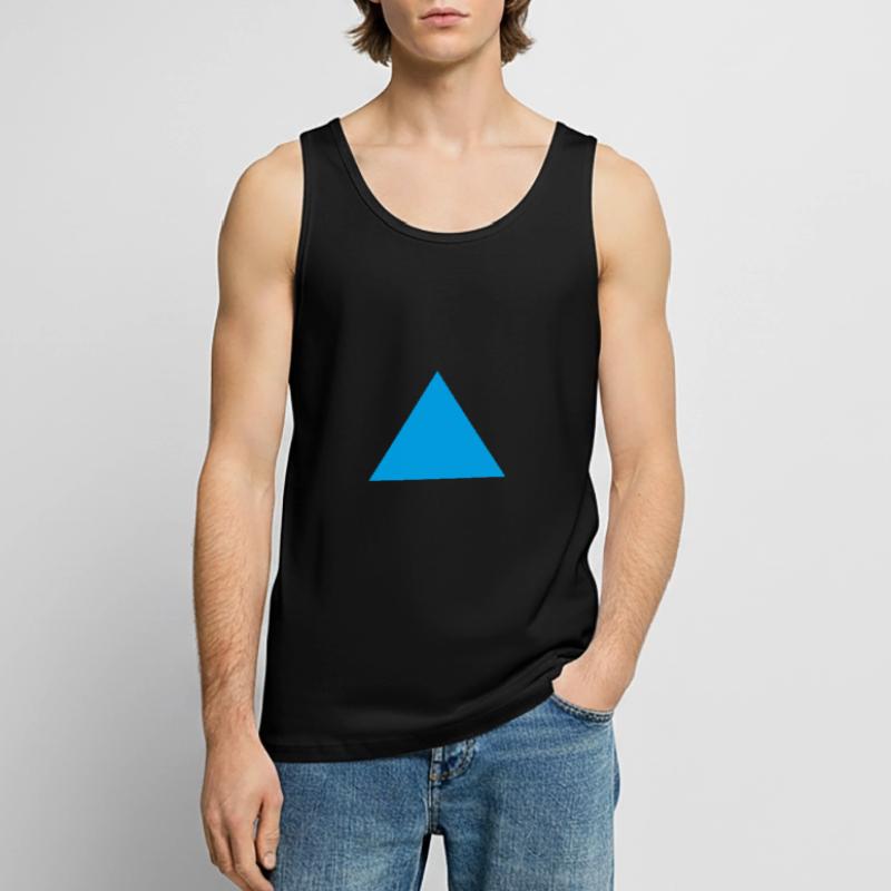 Triangle Forme Bleu Cadeau Math Géométrie Débardeur bio Premium Homme