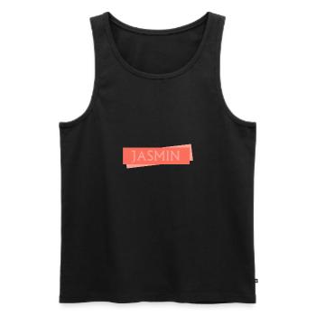 Schild Jasmin - Männer Premium Bio Tank Top - Schwarz - Vorne - AI Model Male 178 light (178cm)