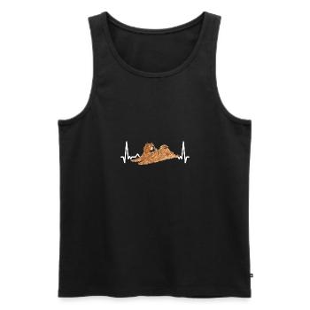 Chow Chow Hund - Männer Premium Bio Tank Top - Schwarz - Vorne - AI Model Male 178 light (178cm)