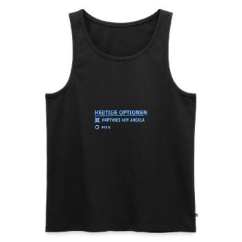 Vorname Angela - Männer Premium Bio Tank Top - Schwarz - Vorne - AI Model Male 178 light (178cm)