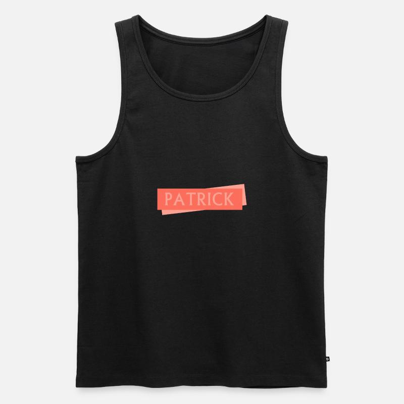 Name Patrick - Männer Premium Bio Tank Top - Schwarz