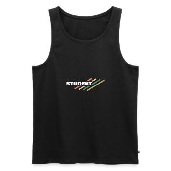 Student as a workplace - Men's Premium Organic Tank Top - charcoal grey - Front - Alexander (188cm)