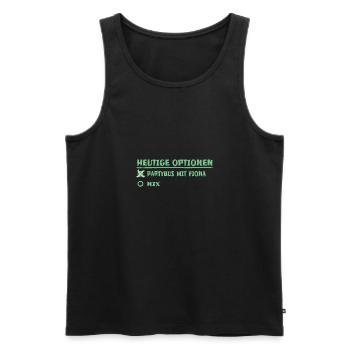 fiona als Vorname - Männer Premium Bio Tank Top - Schwarz - Vorne - Michal (187cm)