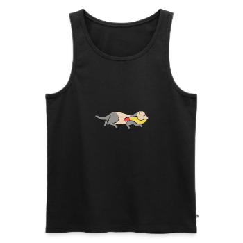 Frettchen Besitzer Frettchen - Männer Premium Bio Tank Top - Schwarz - Vorne - AI Model Male 178 light (178cm)