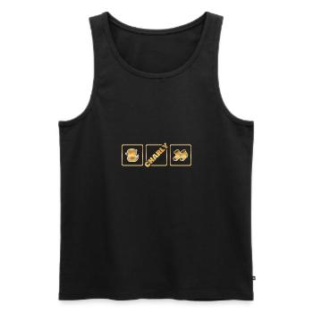 Gift for Charly - Men's Premium Organic Tank Top - black - Front - AI Model Male 178 light (178cm)