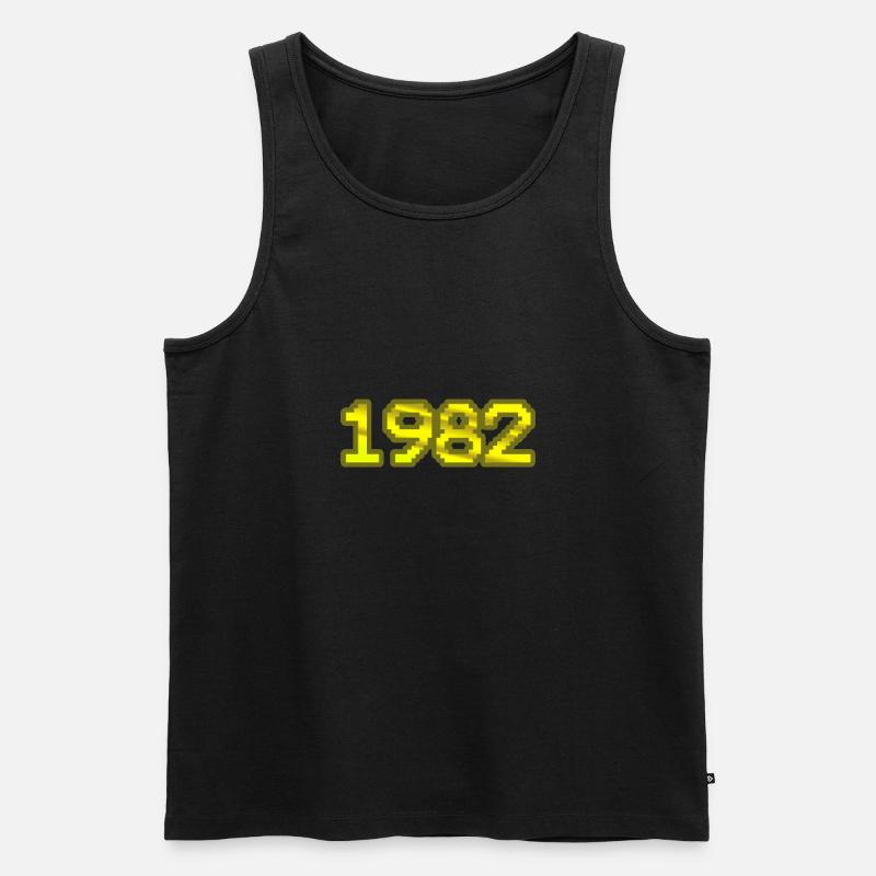 Computer 1982 - Männer Premium Bio Tank Top - Schwarz