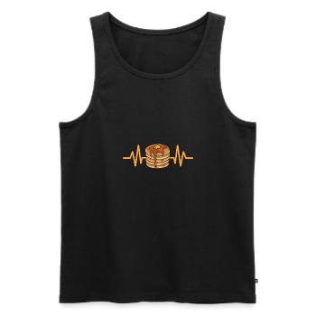 Pancake Breakfast Pancakes - Men's Premium Organic Tank Top - black - Front - AI Model Male 178 light (178cm)