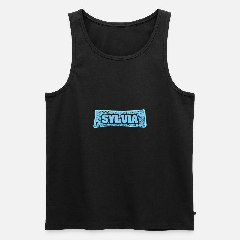 Geschenk für Sylvia - Männer Premium Bio Tank Top - Schwarz