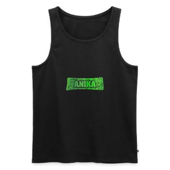Gift for Anika - Men's Premium Organic Tank Top - black - Front - AI Model Male 178 light (178cm)