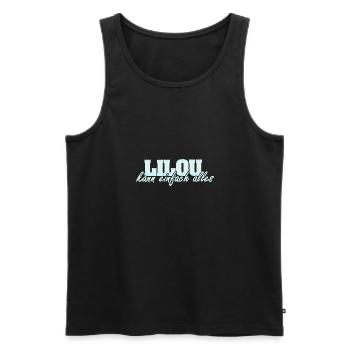 Lilou - Débardeur bio Premium Homme - noir - Devant - Michal (187cm)