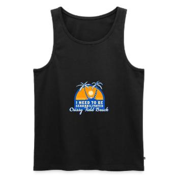 I Need To Be Seahabilitated Crissy Field Beach - Männer Premium Bio Tank Top - Schwarz - Vorne - Michal (187cm)
