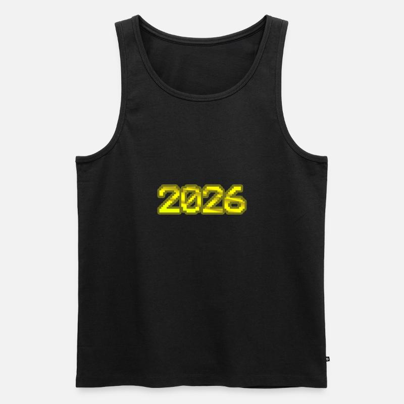 2026 - Männer Premium Bio Tank Top - Schwarz